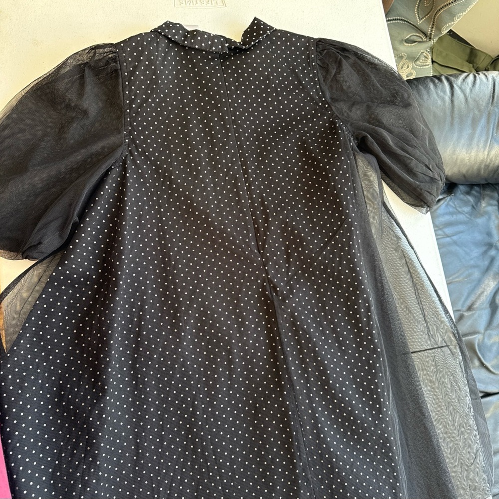 Nordstrom Black and White Polka Dot Kids Formal Dress